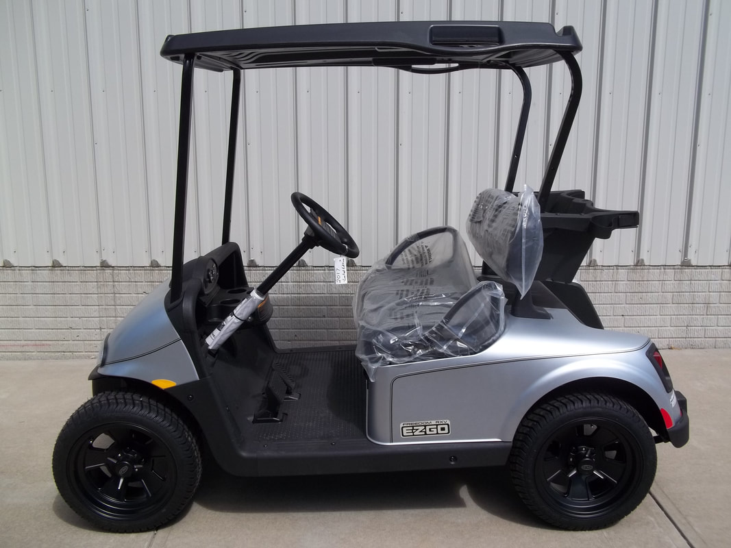 2017 E-Z-GO RXV Electric 48volt Matte Silver Limited Edition New Black Seats & Top Freedom Lights