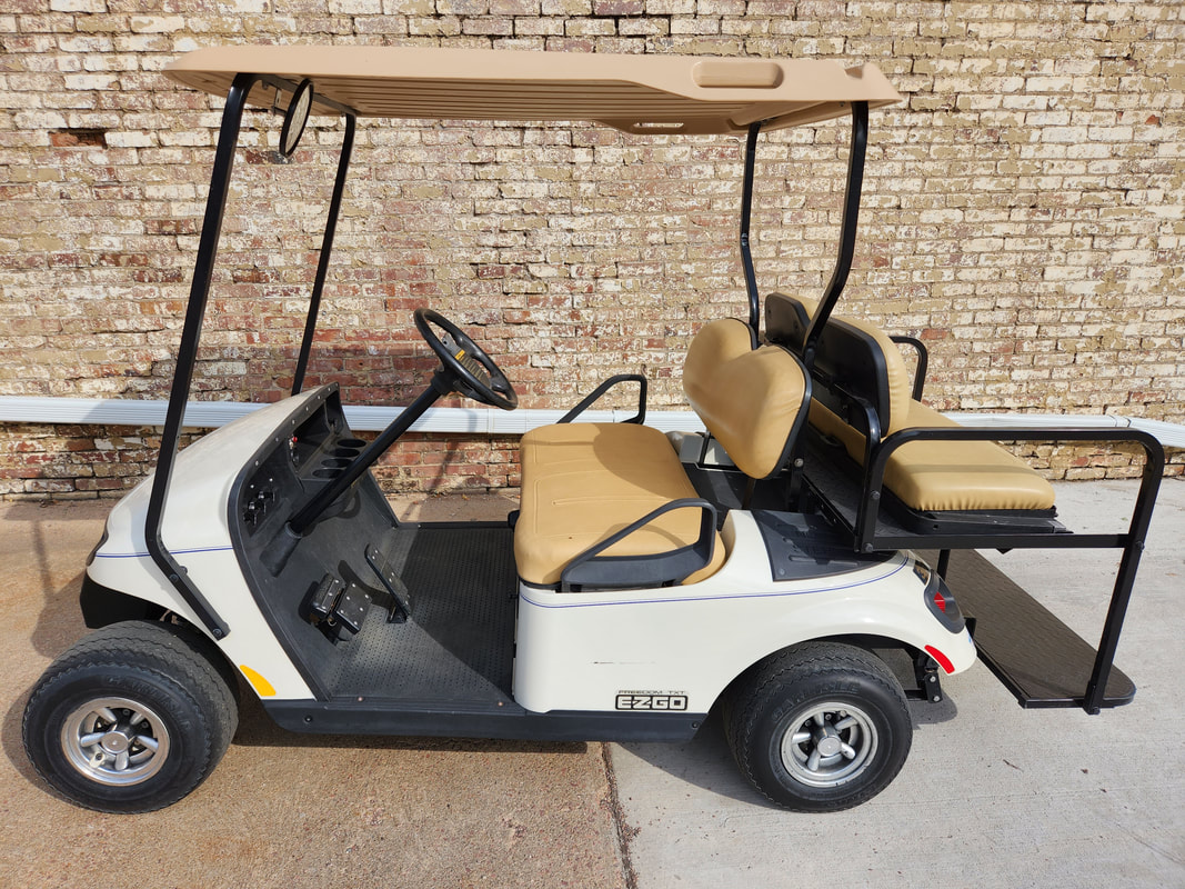 2014 TXT LX 4-Seater, Gas, Ivory, Tan Seats & Top, Head/Tail/Brake Lights, Horn, Mirror, MR.Golf Car Inc., Springfield, South Dakota