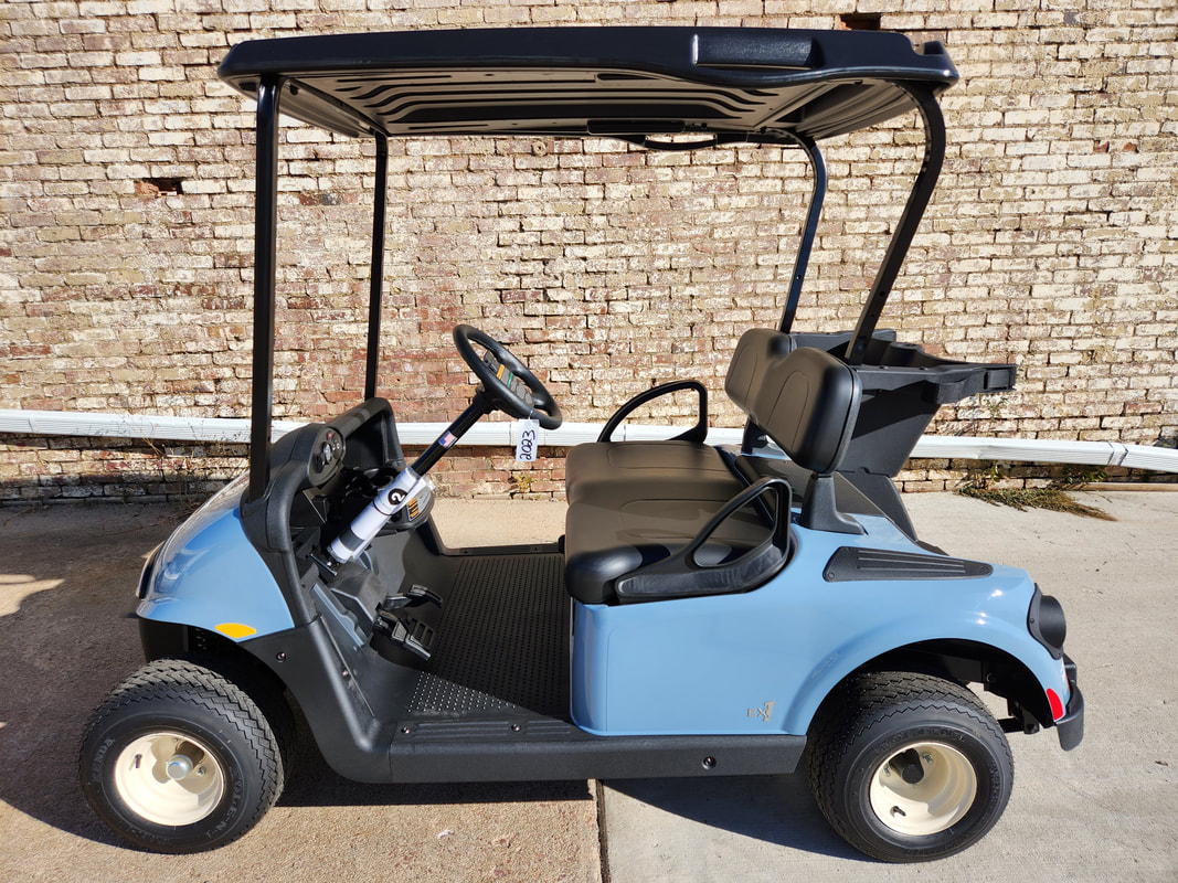 2023 E-Z-GO RXV EX1 NEW, EFI (Electronic Fuel Injection) EX1 Engine, Ocean Gray, Black Seats, Black Top,  Freedom (Includes Head-Tail-Brake Lights, Horn, Fuel Gauge, 19 MPH), 10