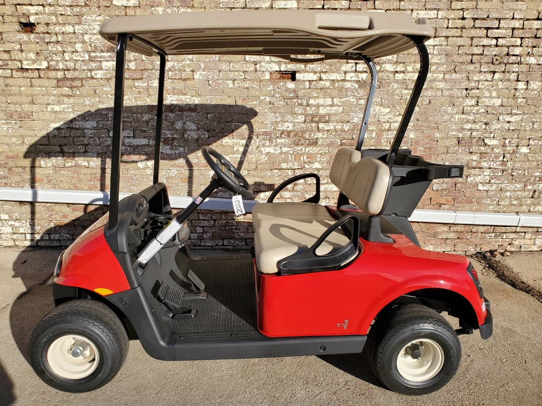 2022 E-Z-GO RXV, Gas, EFI (Electronic Fuel Injection), EX1 Engine, Flame Red, Stone Beige Seats & Top, Freedom (Includes Head-Tail-Brake Lights, Horn, Fuel Gauge & Oil Light, 19 M.P.H.), Hour Meter, Engine Light, Dual USB Port, MR. Golf Car Inc., Springfield, South Dakota